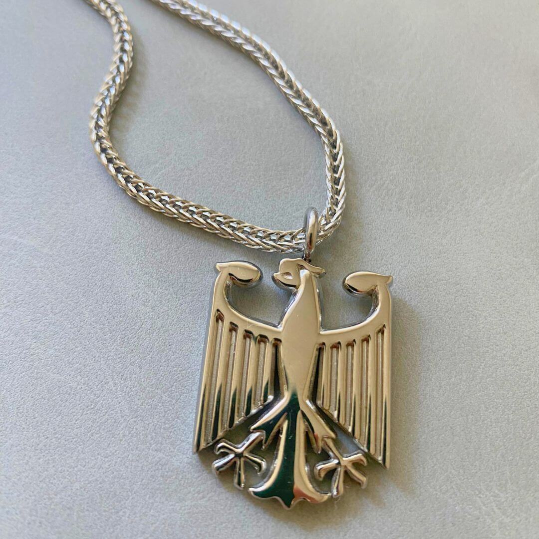 Deutschland Kette mit Adleranhänger aus Edelstahl - VISTORO