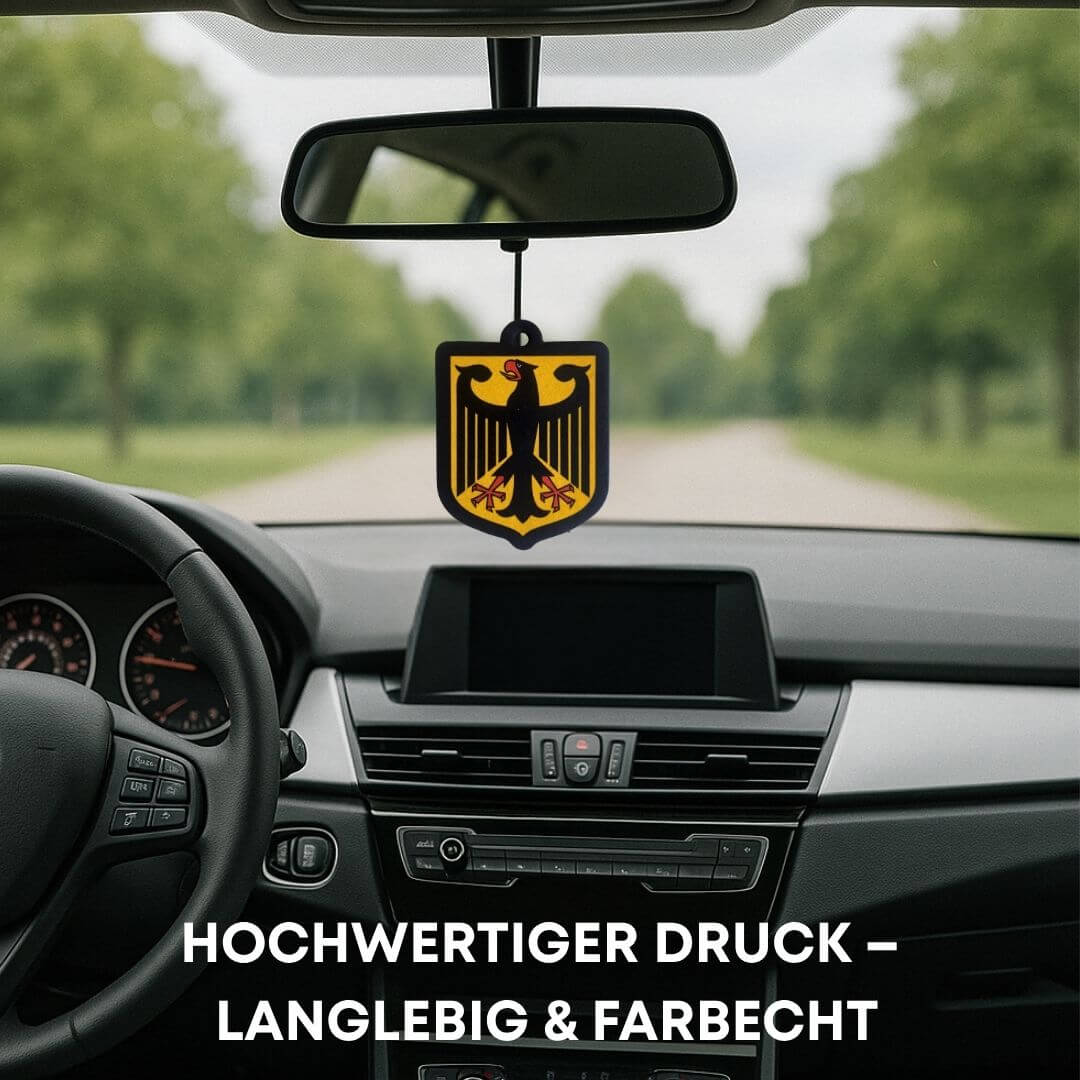 Auto Duftbaum Deutschland – 2er Set Sandelholz & Frucht Duft mit Bundesadler - VISTORO