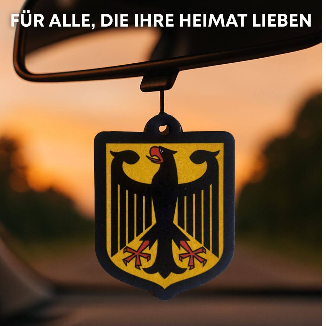 Auto Duftbaum Deutschland – 2er Set Sandelholz & Frucht Duft mit Bundesadler - VISTORO