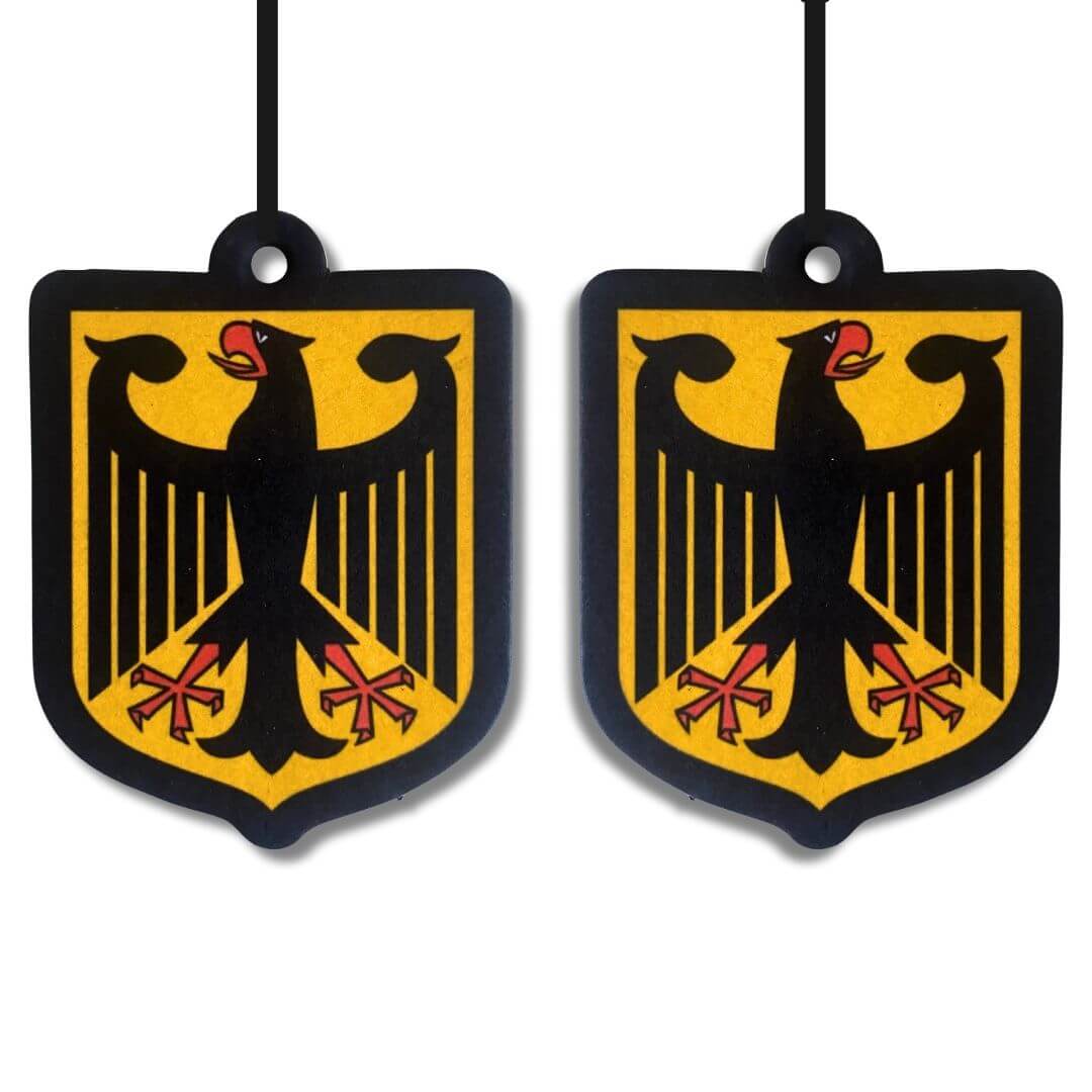 Auto Duftbaum Deutschland – 2er Set Sandelholz & Frucht Duft mit Bundesadler - VISTORO