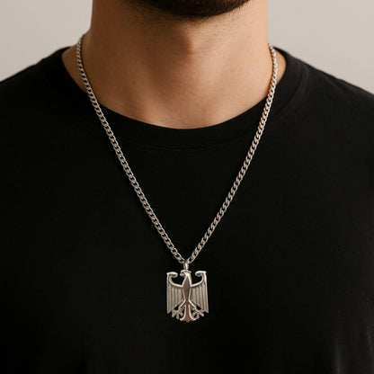 Deutschland Kette mit Adleranhänger aus Edelstahl - VISTORO