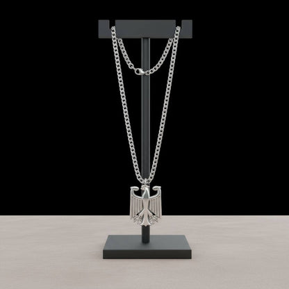 Deutschland Kette mit Adleranhänger aus Edelstahl - VISTORO