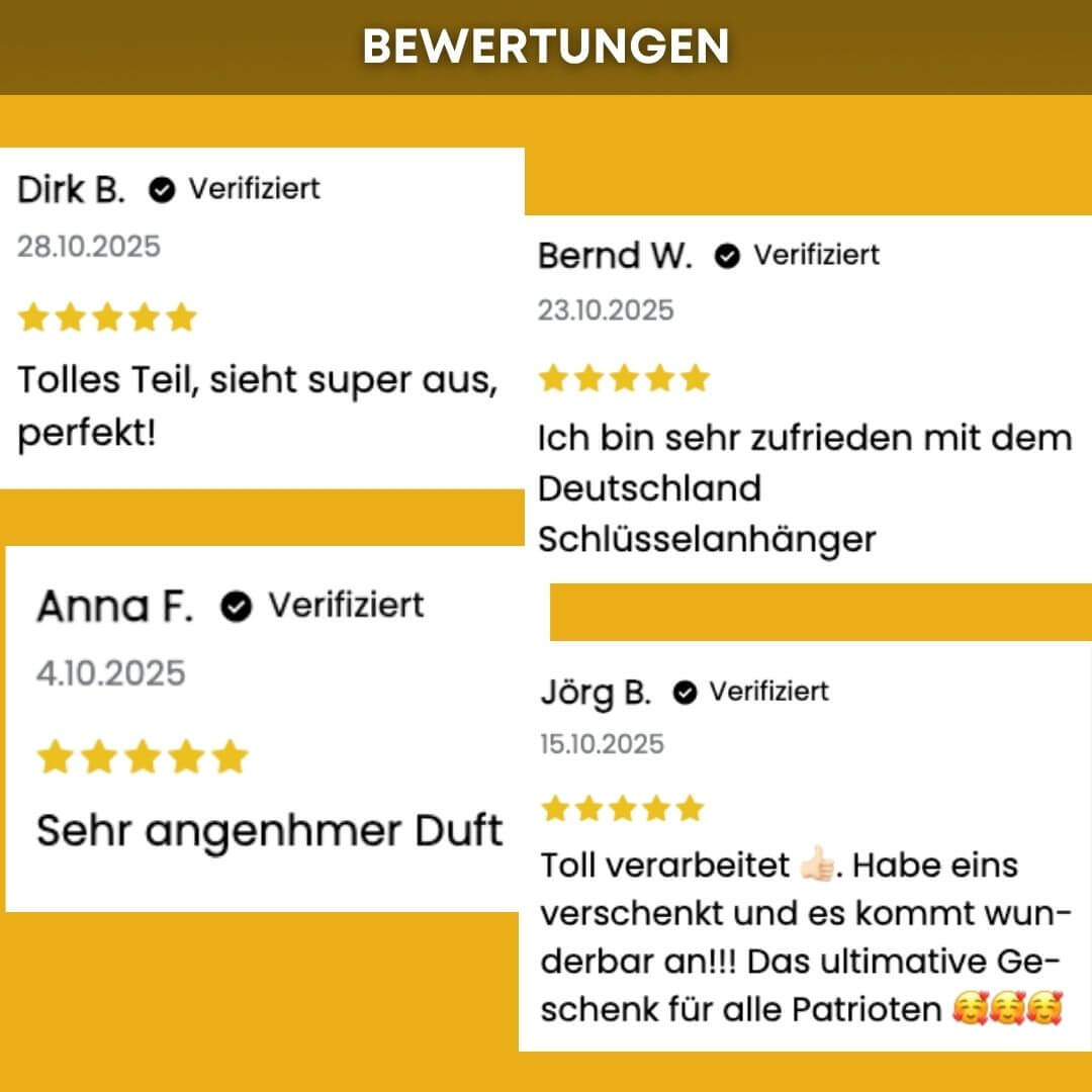 Deutschland - Set: Kette + Schlüsselanhänger + 5× Duftbaum - VISTORO